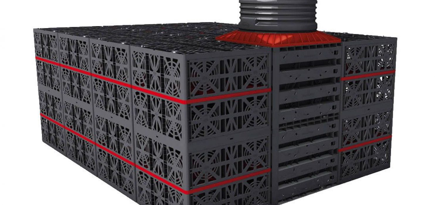 Regenwasser Rigola ohne GEofließ auf dem Foto